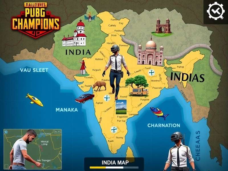 India PUBG Champions Map with Indian Landmarks